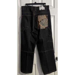 Vintage Y2K Embroidered South Pole Bboy Baggy Jeans Size 34 Waist